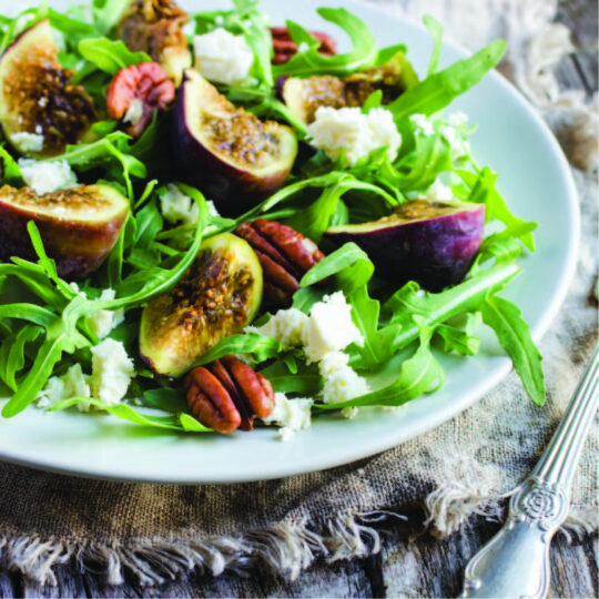 Dried Fig, Goat Cheese and Arugula Salad Gelson's