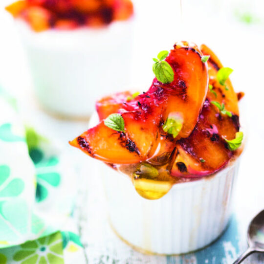 Grilled Peaches and Vanilla Yogurt Gelson's