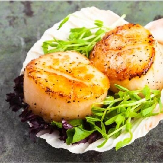 Scallops with Rainbow Chard Gelson's