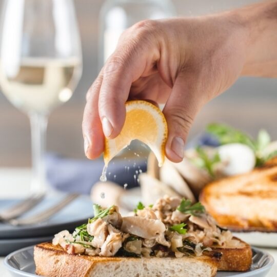 Clam Toasts and Pancetta Gelson's