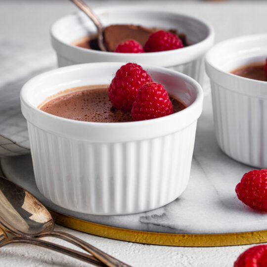 Raspberry-Chocolate Pots de Crème Gelson's