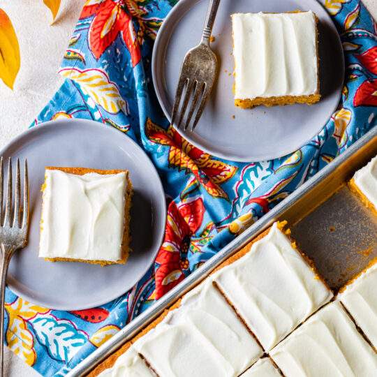 Pumpkin Bars with Cream Cheese Frosting Gelson's
