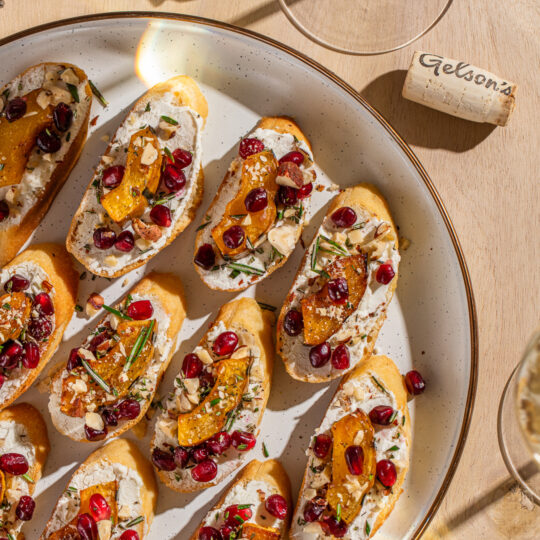 Goat Cheese and Delicata Squash Crostini Gelson's