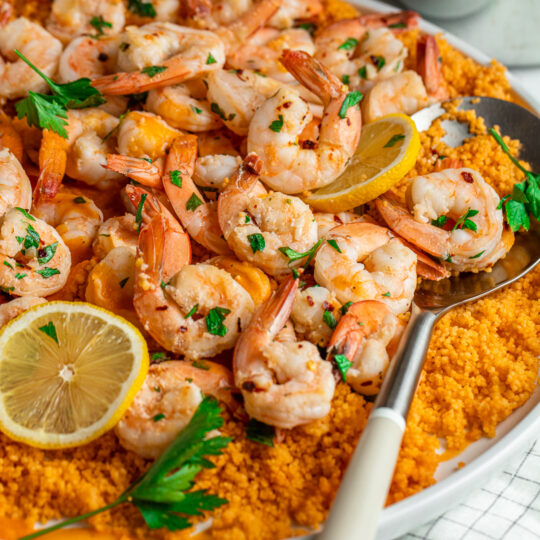 Shrimp Scampi on Couscous Gelson's