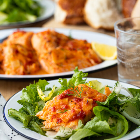 Harissa Salmon & Green Salad Gelson's