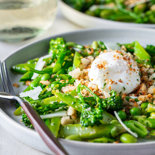 Spring Vegetable Salad With Poached Egg Gelson's