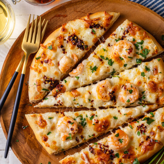 Garlic & Shrimp Flatbreads Gelson's