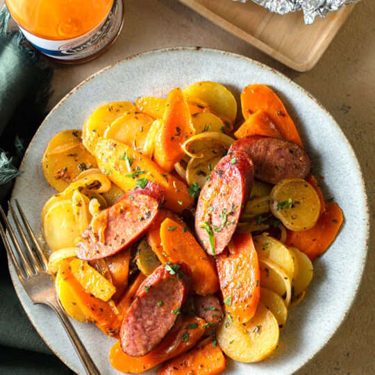 Sausage & Potato Foil Packets in The Oven Recipe | Gelson's