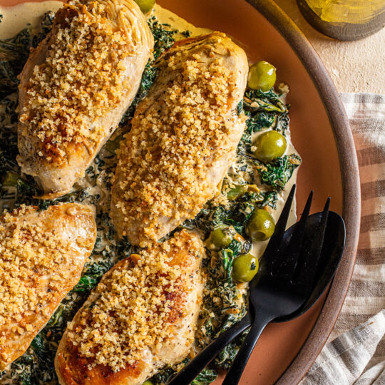 One-Pot Chicken with Creamed Kale Gelson's