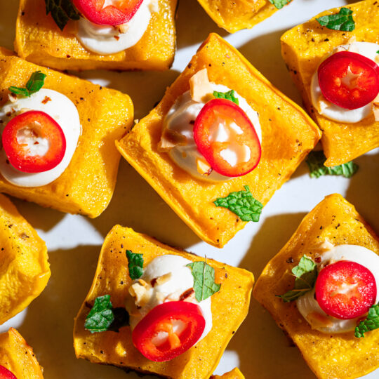 Delicata & Goat Cheese Party Bites Gelson's