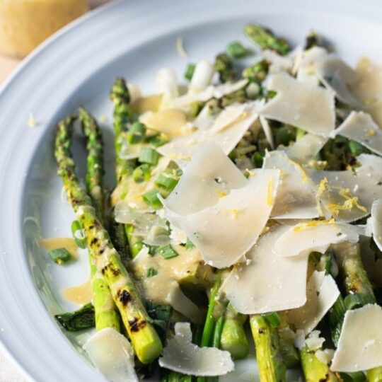 Grilled Asparagus & Green Onion with Parmesan Vinaigrette Gelson's