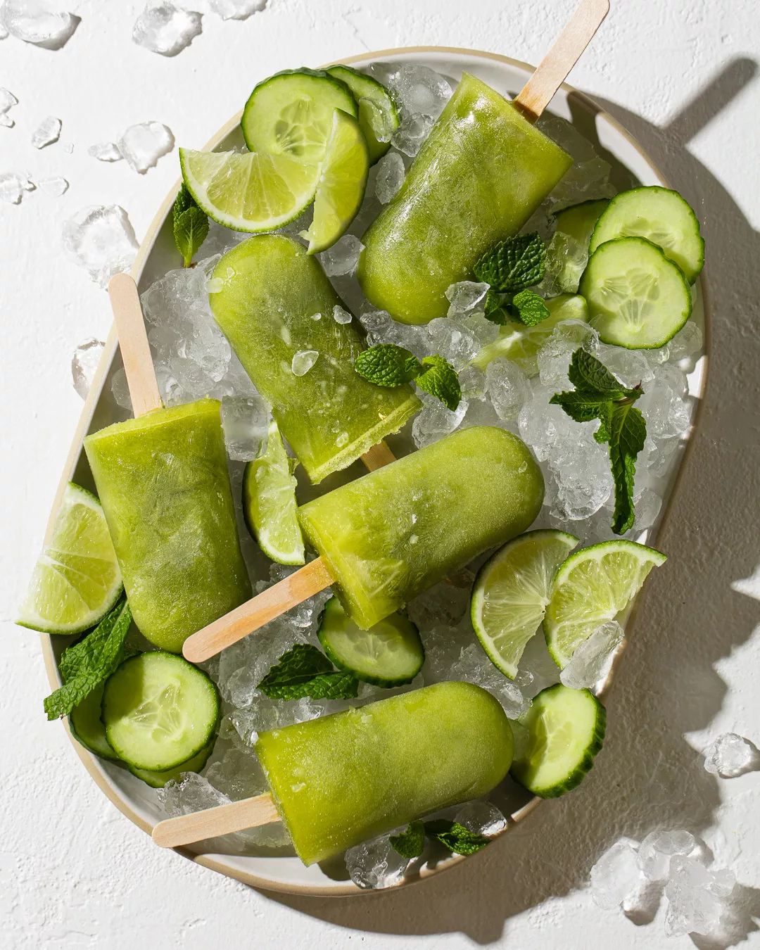 Cucumber Lime Popsicles