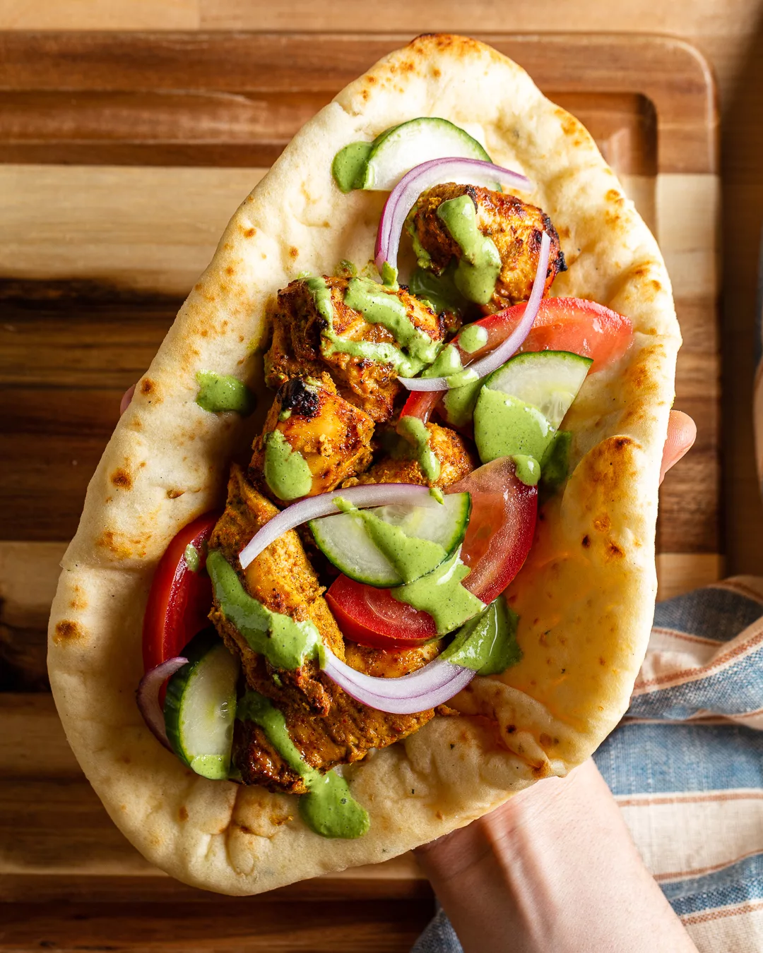 Air Fryer Chicken Tikka Wraps