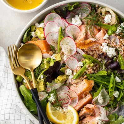 Smoked Salmon Salad With Spring Vegetables Smoked Salmon Salad With Spring Vegetables