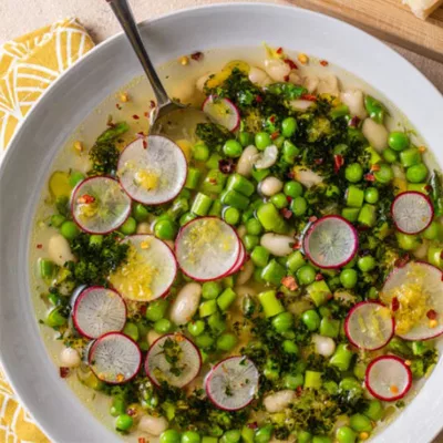 Spring Vegetable White Bean Soup Spring Vegetable & White Bean Soup