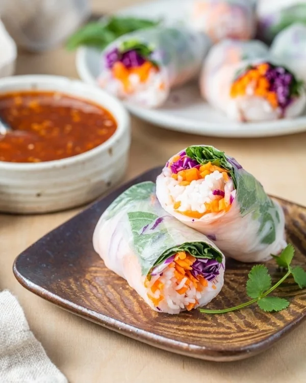 Fresh Spring Rolls Sweet Chile Dipping Sauce Fresh Spring Rolls Sweet Chile Dipping Sauce