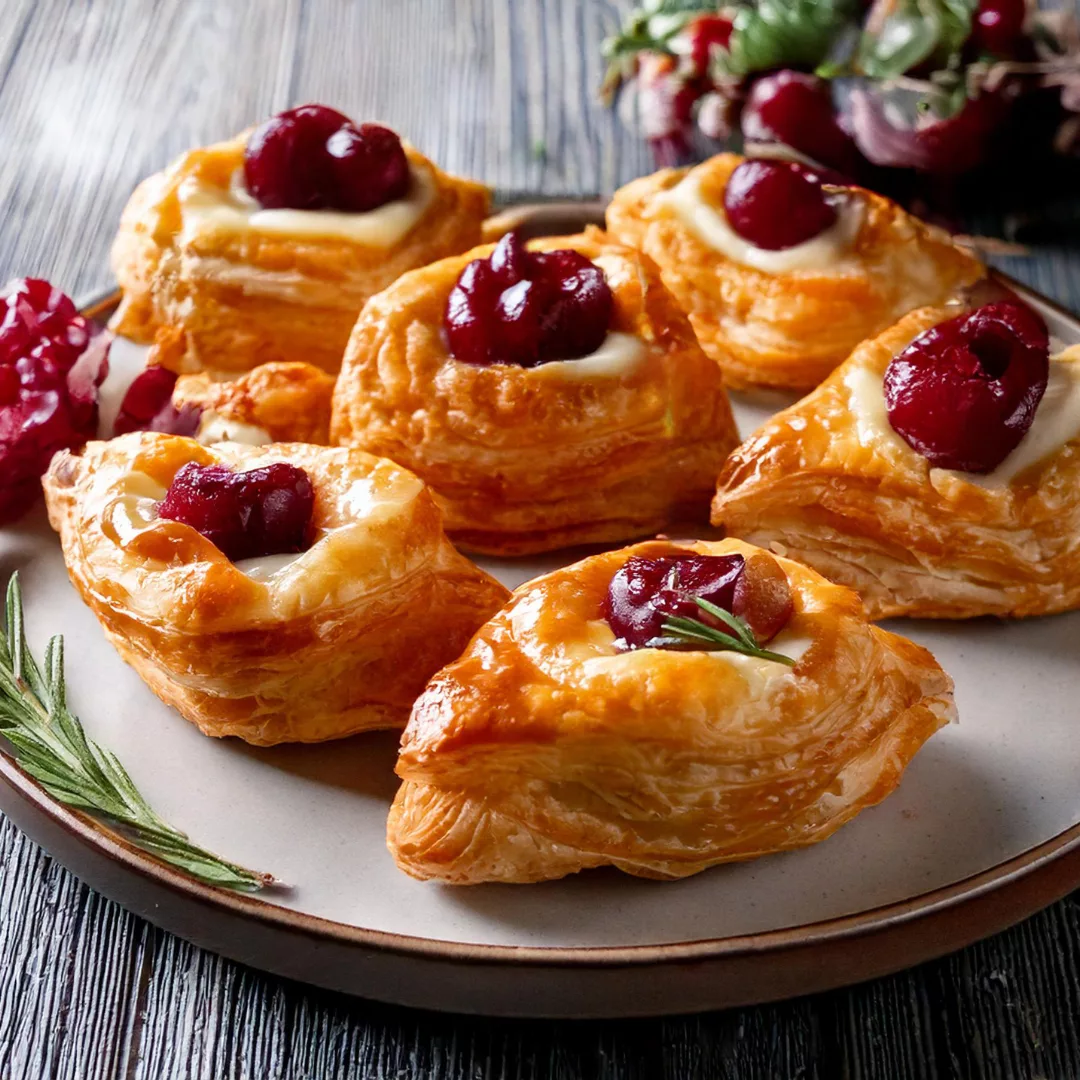 Cherry and Brie Puff Pastry Bites Cherry and Brie Puff Pastry Bites