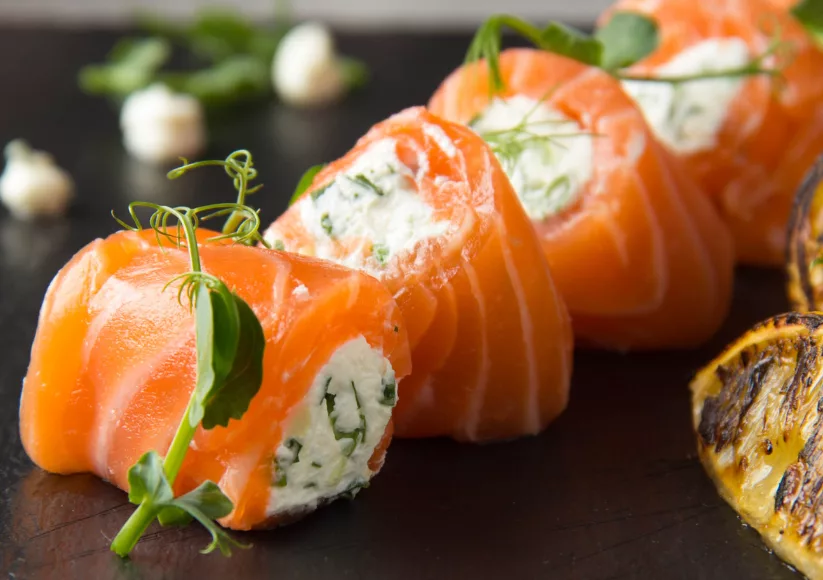 Chef Tony's Butter Roasted Salmon Pinwheels Chef Tony's Butter Roasted Salmon Pinwheels