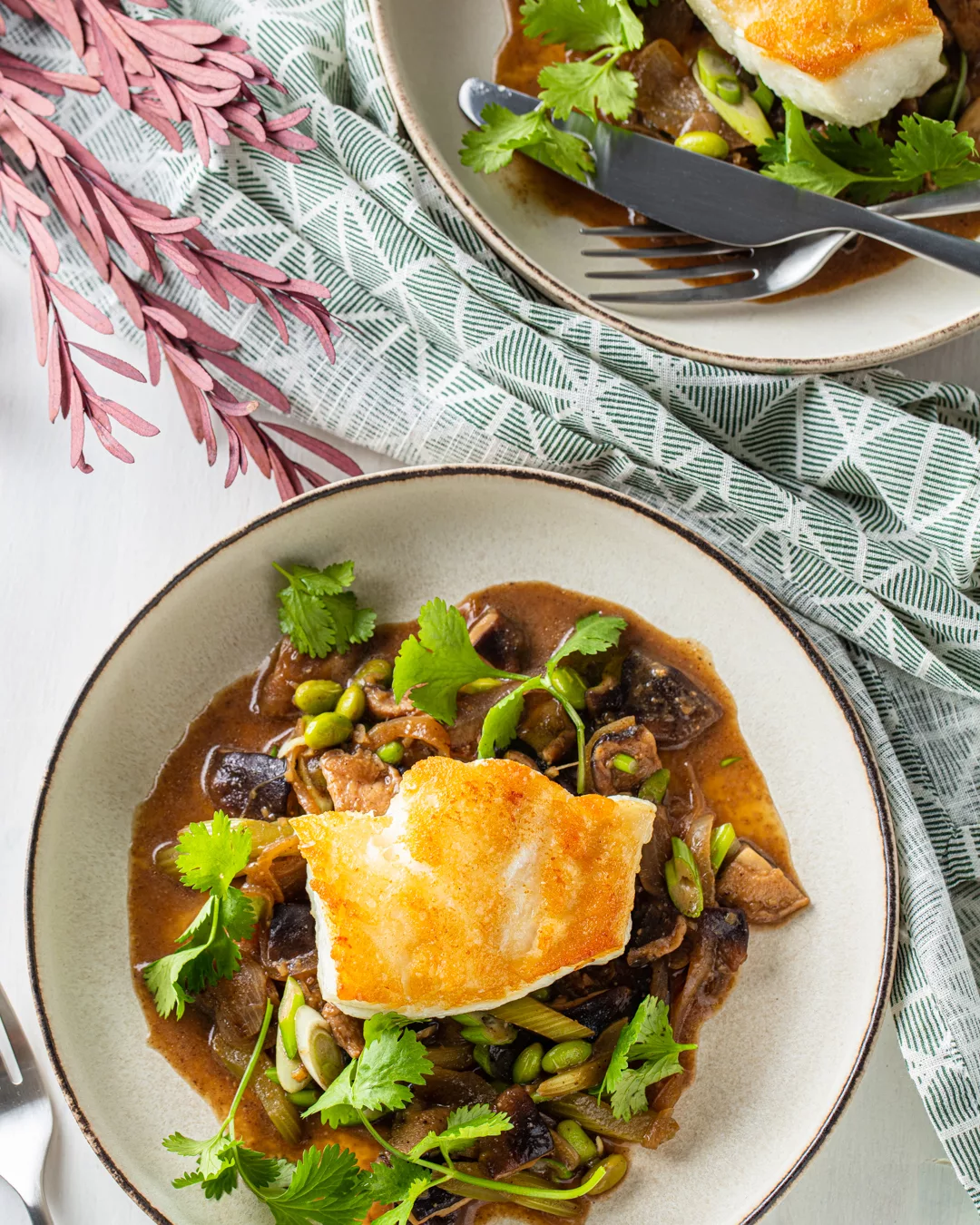 Miso Shiitake Sea Bass