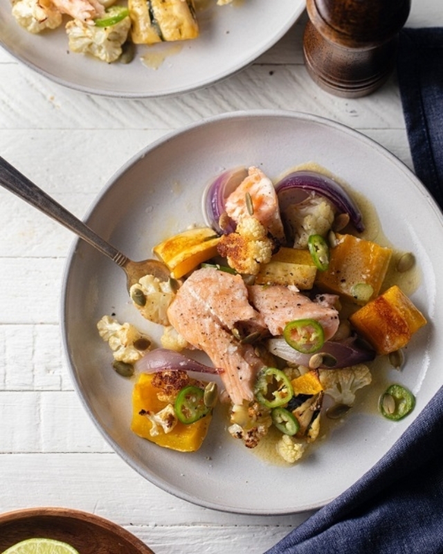 Sheet-Pan Salmon & Squash