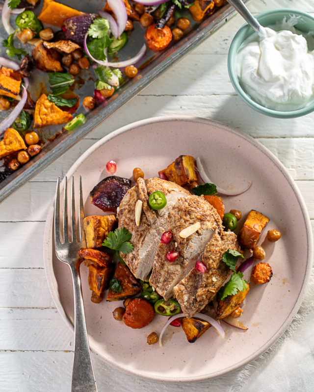 Sheet Pan Moroccan Chicken and Veggies