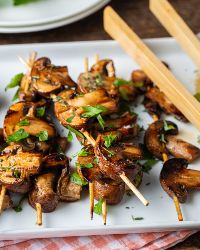 5-step Balsamic Glazed Grilled Mushrooms