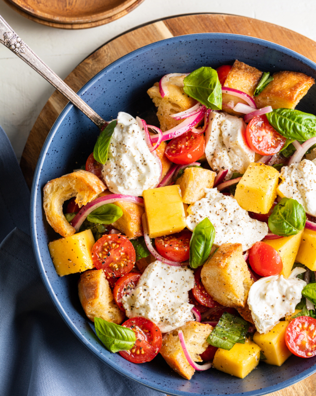 Mango Burrata Panzanella