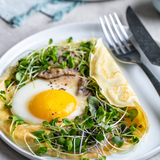 Mushroom & Egg Savory Crêpes Gelson's
