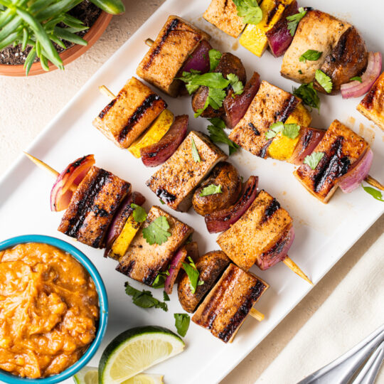 Grilled Tofu Kebabs with Peanut Sauce Gelson's