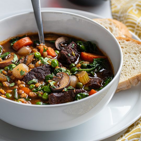 Mushroom, Beef & Barley Soup Gelson's