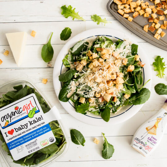 Baby Kale Caesar Salad with Sourdough Croutons Gelson's