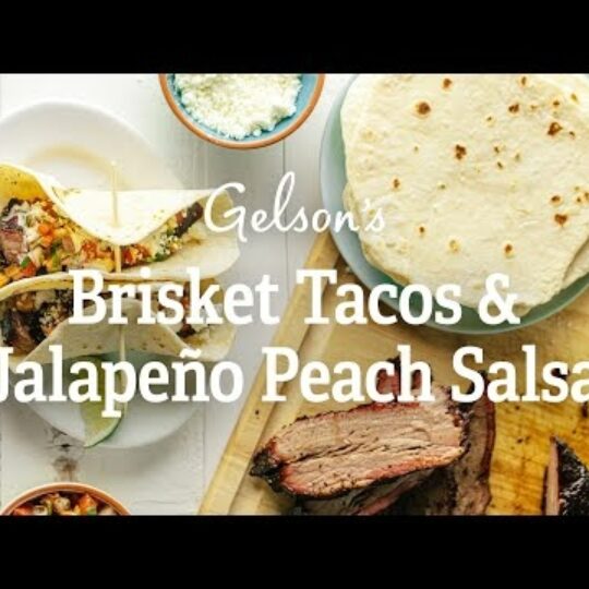 Brisket Tacos & Jalapeño Peach Salsa Gelson's