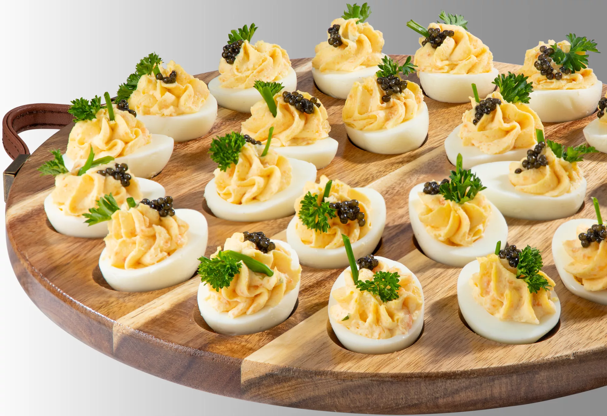 Caviar Salmon Deviled Eggs