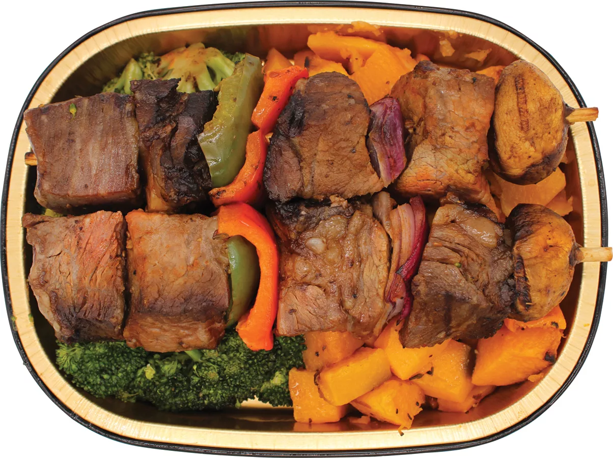Tri tip Kabos for two Citrus Garlic Tri-Tip Kabob with Vegetables at Gelson's