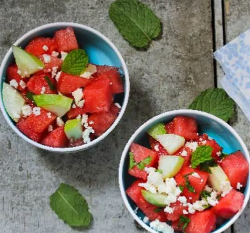 Summer Watermelon and Cucumber Salad